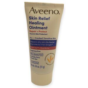 🌈4/$20 NEW Aveeno Skin Relief Healing Ointment Deluxe Travel Size .4 Oz